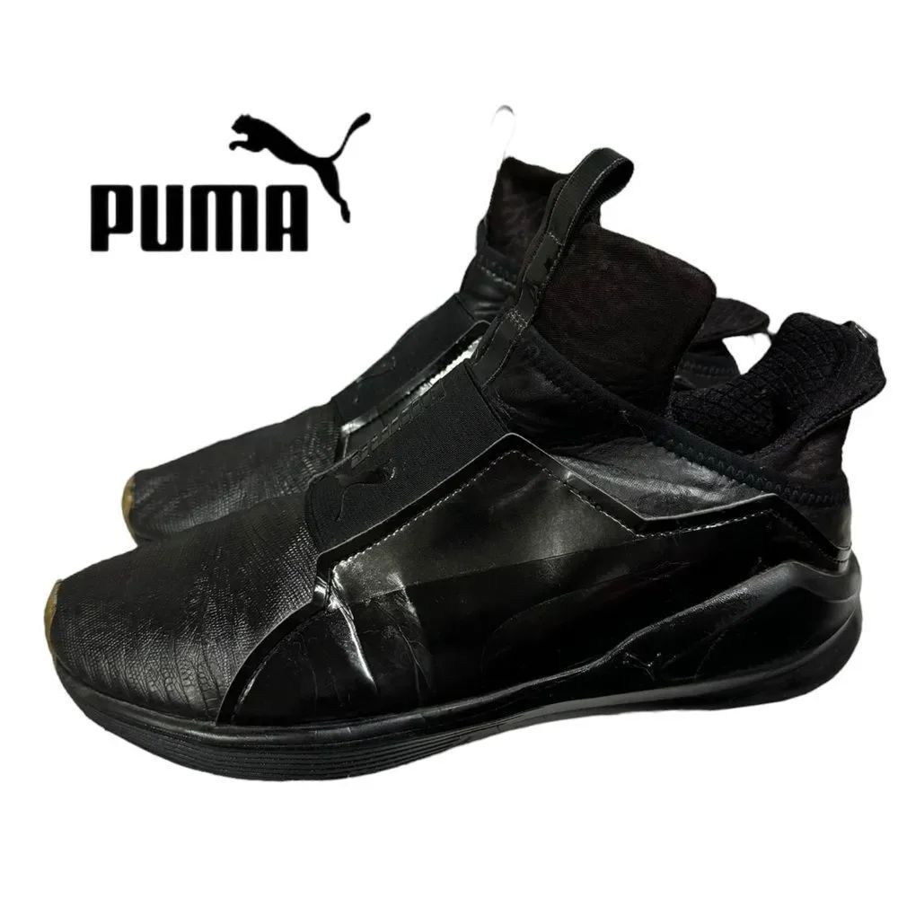 Puma Women's Black Embossed Detail Fierce Metallic Core Training Sneakers 9